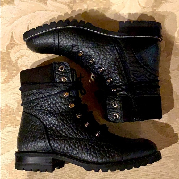 Steve Madden Genuine Leather Combat Boots - Picture 6 of 9